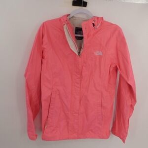 North Face Jacket Women's Small Pink HyVent 2.5L Hooded Waterproof Rain Coat
